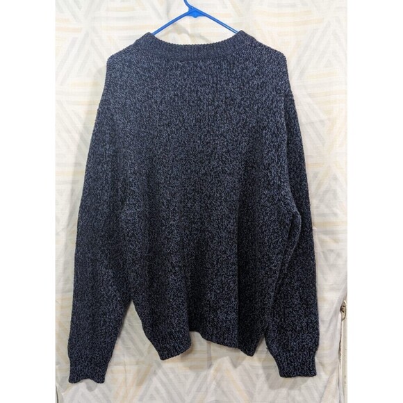 L.L.Bean  Wool Knit Sweater Blue Crewneck Made in USA XL - Picture 2 of 7